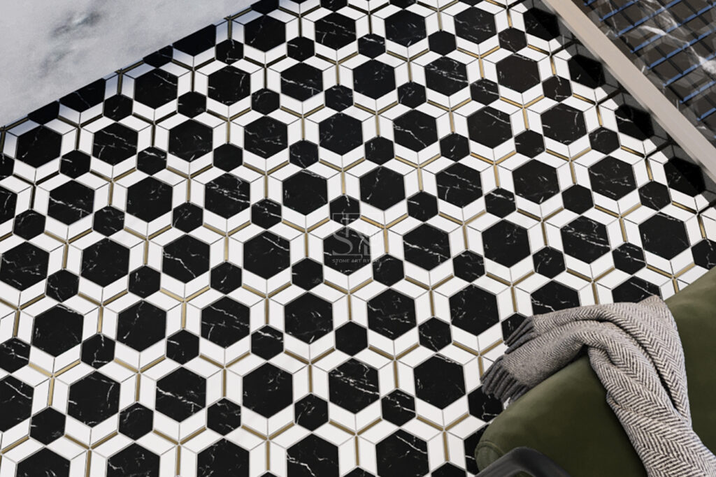 Hexagonal Mosaic Flooring