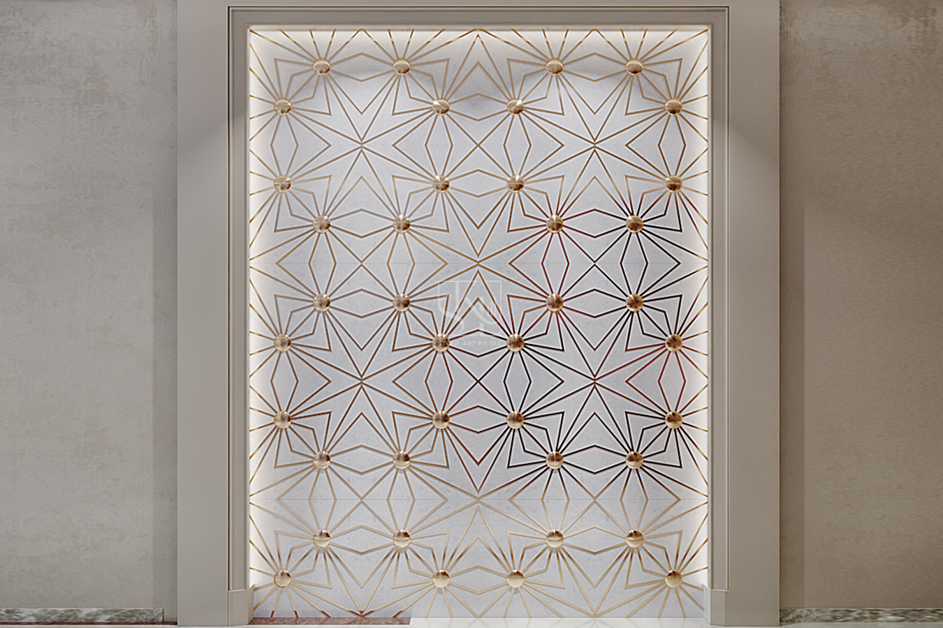 Marble Brass Inlay Design