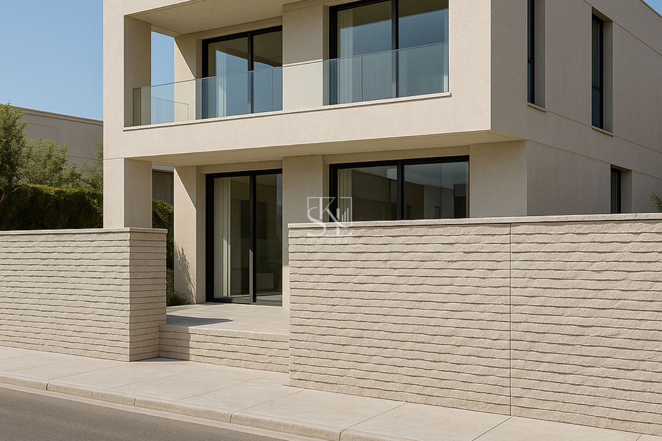 Chiselled Strips Wall Design