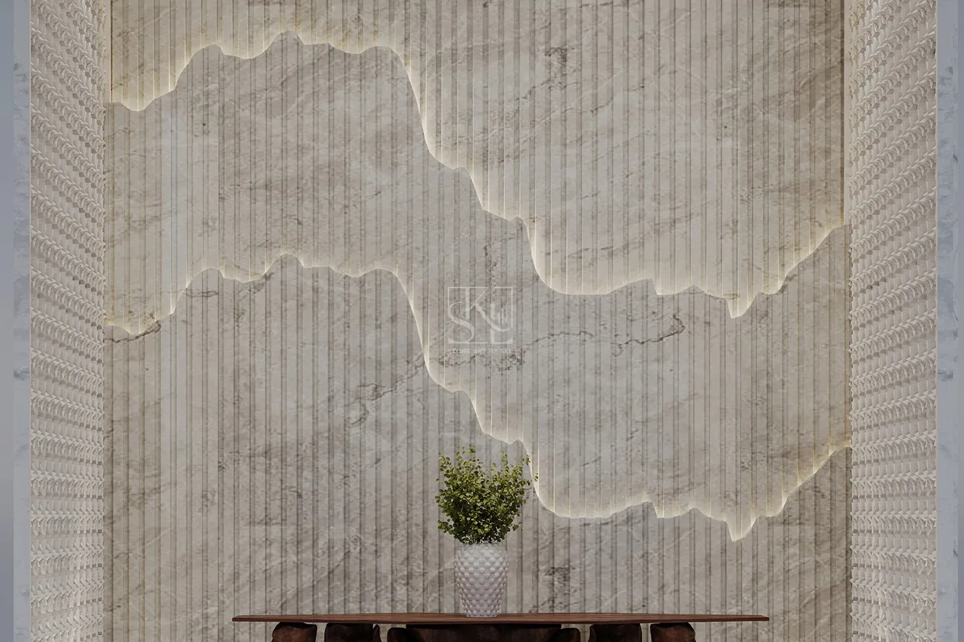 Fluting Marble Layers Design