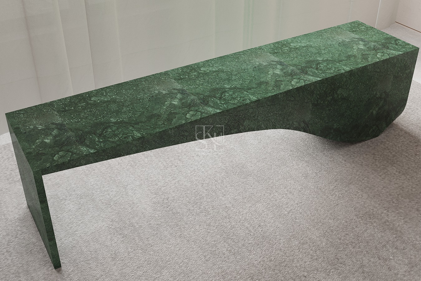 Instrumental Marble Bench