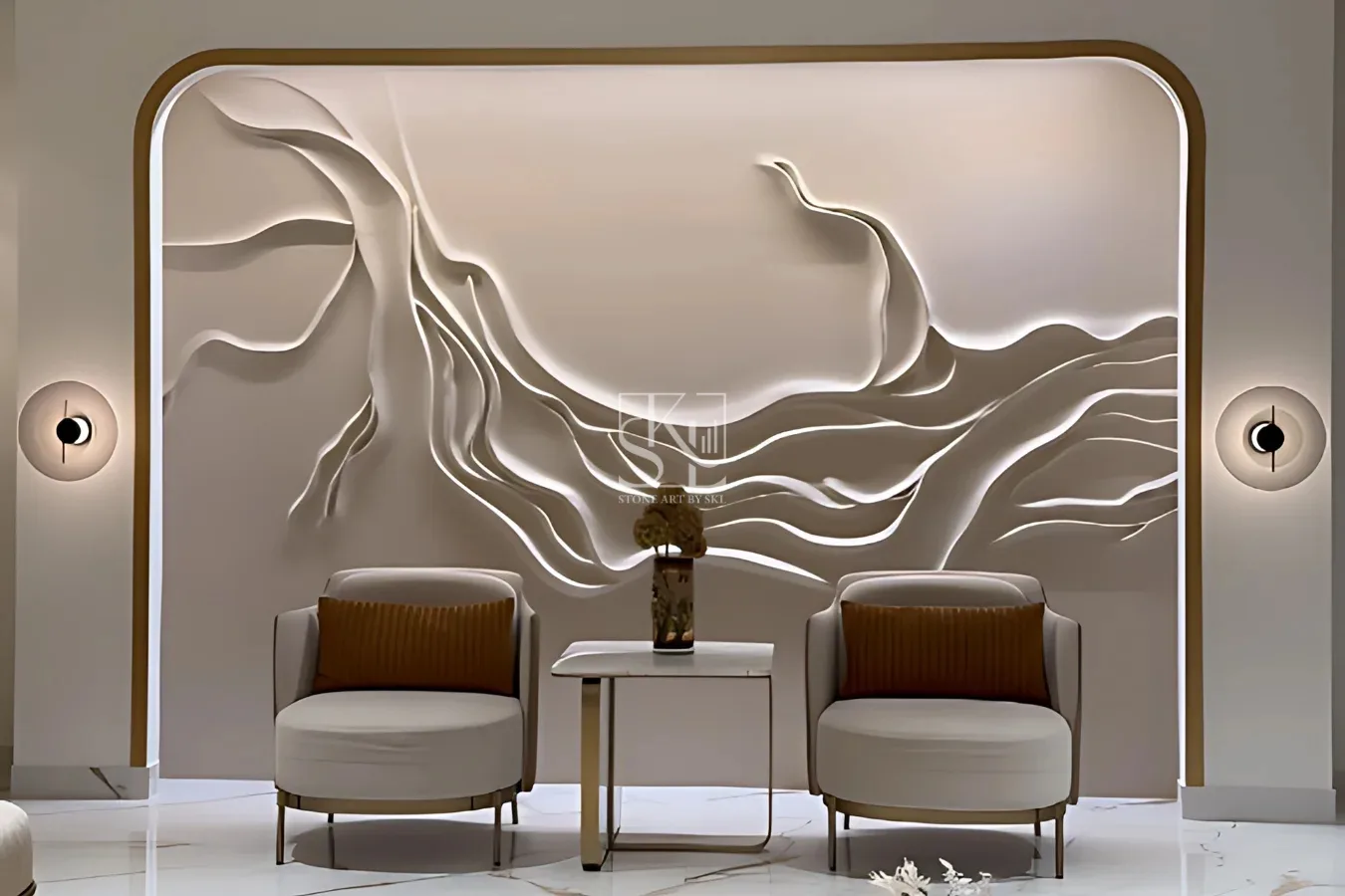 Random Modern Walling Random Wave Design Wall - Wall Cladding & Wall Panels | Stone Art by SKL