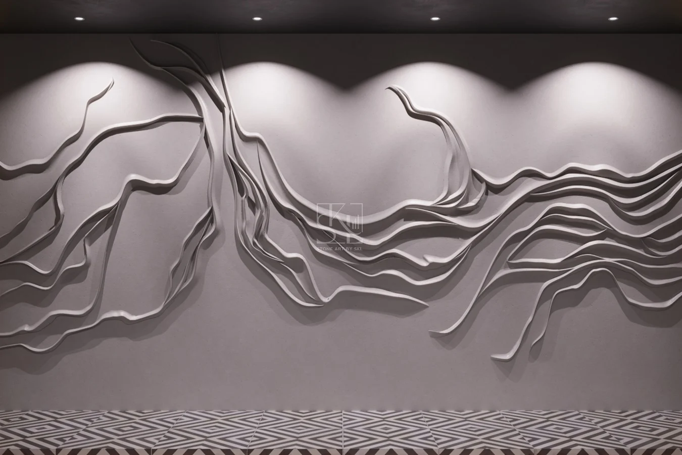 Random Modern Walling Random Wave Design Wall - Wall Cladding & Wall Panels | Stone Art by SKL